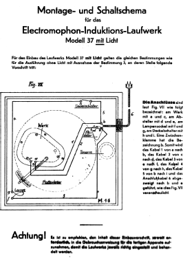 Radio Grammophon Radio Ch= Clarion jr. Mod. 40; Induktions-Laufwerk Modell 37; Electromophon AG; (ID = 3057135) Radio