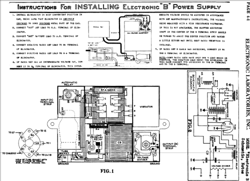 Electronic B Power-S Electronic Laboratories, Inc. E/L; Indianapolis ...