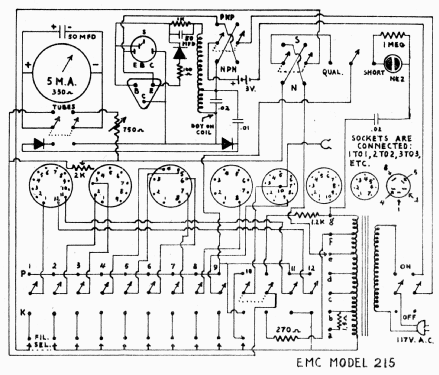 emc model 215 tube and transistor tester manual