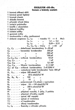 Oscilator SG50; Elektra, Pražský (ID = 2999988) Equipment