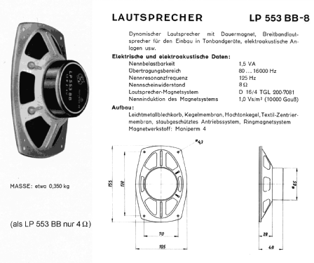 Lautsprecherchassis LP553 BB-8; Elektrogerätebau (ID = 1756278) Altavoz-Au