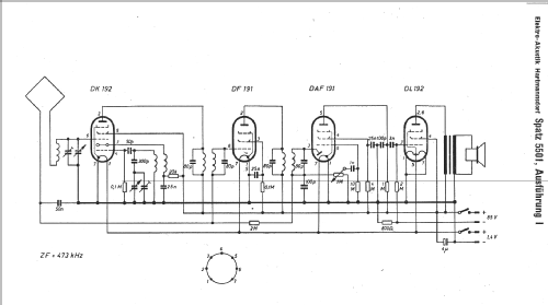 Spatz 5501; Elektroakustik (ID = 13952) Radio