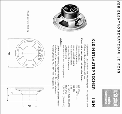 Kleinstlautsprecher 112M; Elektrogerätebau (ID = 2225777) Parleur