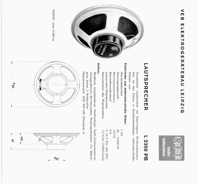 Lautsprecherchassis L2359PB; Elektrogerätebau (ID = 2104313) Parlante