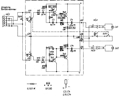 Stereo-Kopfhörerverstärker YSV-2 ; Elektromat, VEB; (ID = 188898) Ampl/Mixer