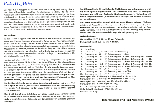 L-C-R- Meter ; Elektromess Dresden; (ID = 2414428) Equipment