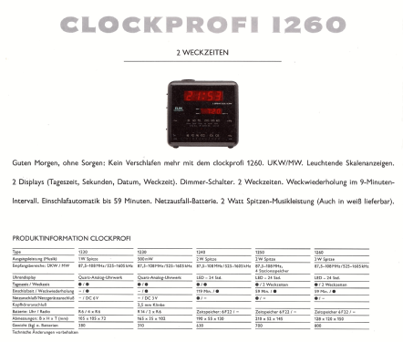 Clockprofi 1260; Elin AG für (ID = 2080319) Radio