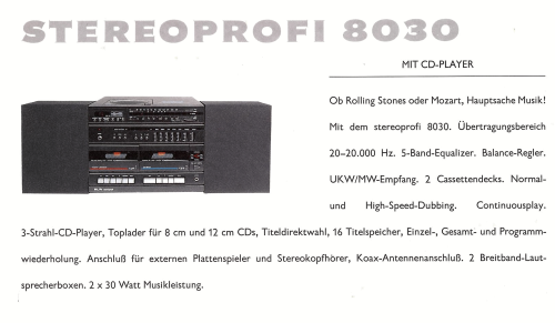 Stereoprofi 8030; Elin AG für (ID = 2080345) Radio