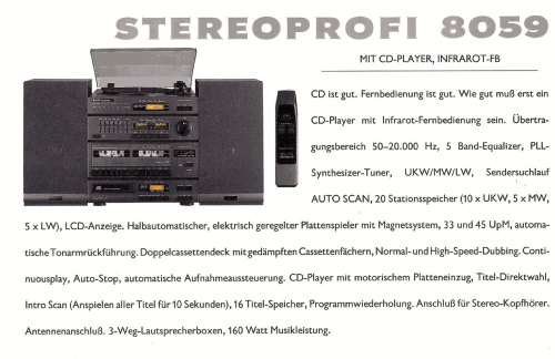 Stereoprofi 8059; Elin AG für (ID = 2080714) Radio