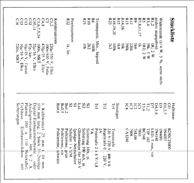 Hochleistungsnetzgerät 0-260 V / 2A; Elrad; Hannover (ID = 1936037) Equipment