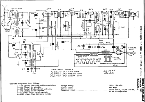 107-LW Ch= U-6-C; Emerson Radio & (ID = 280785) Radio