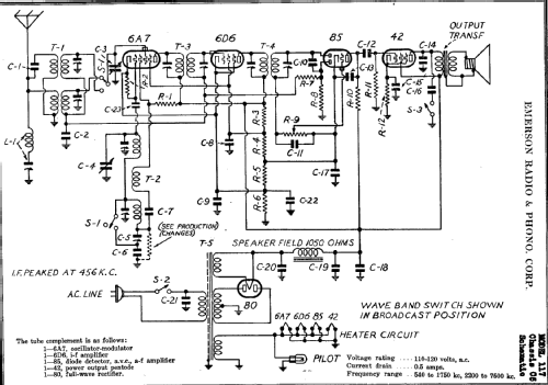 117 Ch= C-5; Emerson Radio & (ID = 281214) Radio