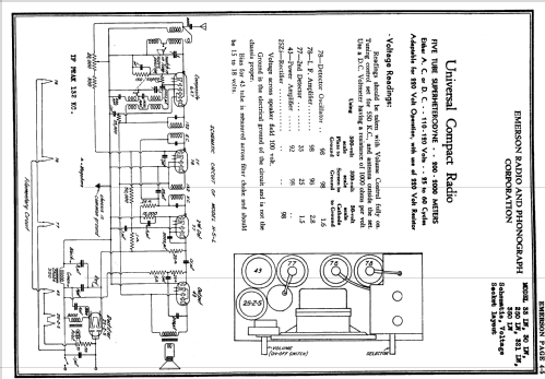 350LW Ch= H-5-L; Emerson Radio & (ID = 2374605) Radio