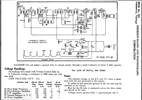 40 Ch= W-6; Emerson Radio & (ID = 280582) Radio