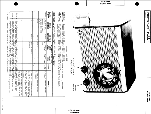 503 Ch= 120029; Emerson Radio & (ID = 512019) Radio