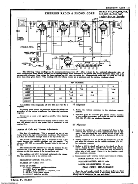 503 general model; Emerson Radio & (ID = 3112949) Radio