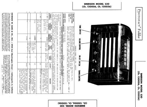 530 Ch= 120056; Emerson Radio & (ID = 938599) Radio