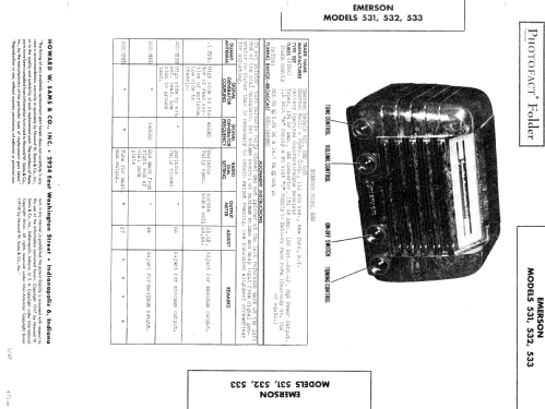 531 Ch= 120040; Emerson Radio & (ID = 588170) Radio