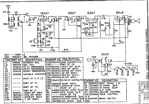 531SW Ch= 120057A; Emerson Radio & (ID = 281985) Radio