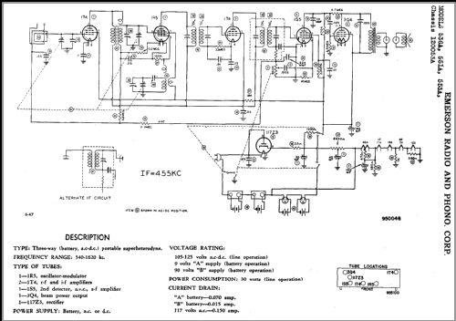 536A Ch= 120053A; Emerson Radio & (ID = 379394) Radio