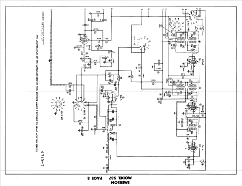 537 Ch= 120043; Emerson Radio & (ID = 873488) Radio