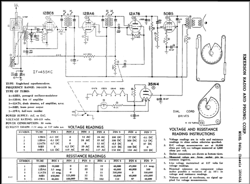 540A Emersonette Ch= 120042A; Emerson Radio & (ID = 379408) Radio