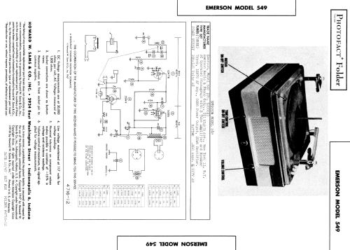 549 Ch= 120051; Emerson Radio & (ID = 900082) R-Player