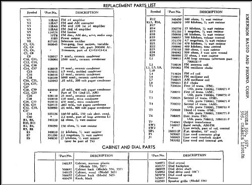 557 Ch= 120018B; Emerson Radio & (ID = 282442) Radio