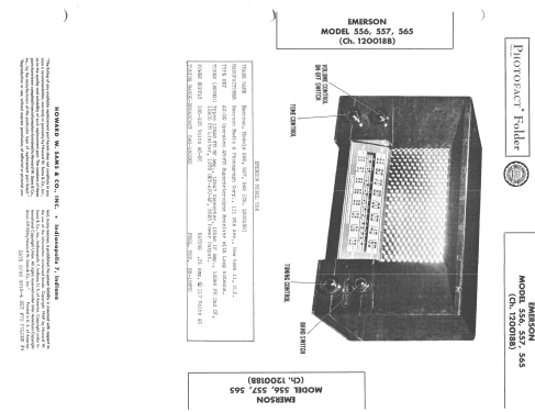 565 Ch= 120018B; Emerson Radio & (ID = 1365333) Radio