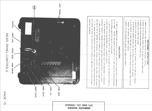 606 Ch= 120066; Emerson Radio & (ID = 1399965) Television