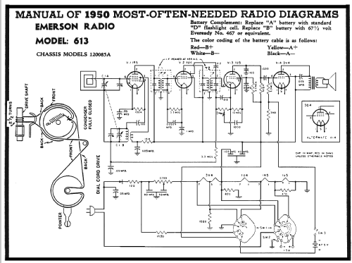 613 Ch= 120085A; Emerson Radio & (ID = 106535) Radio