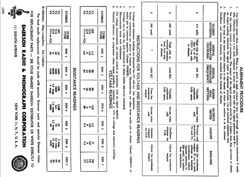 613 Ch= 120085A; Emerson Radio & (ID = 1186254) Radio