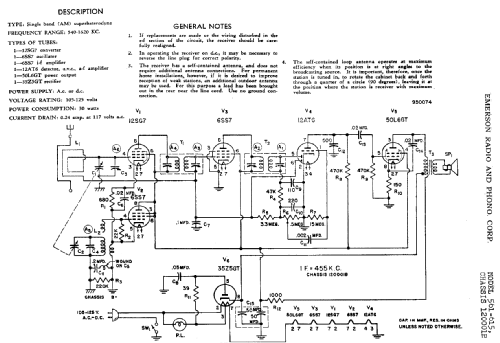 615 CH= 120001B; Emerson Radio & (ID = 571074) Radio