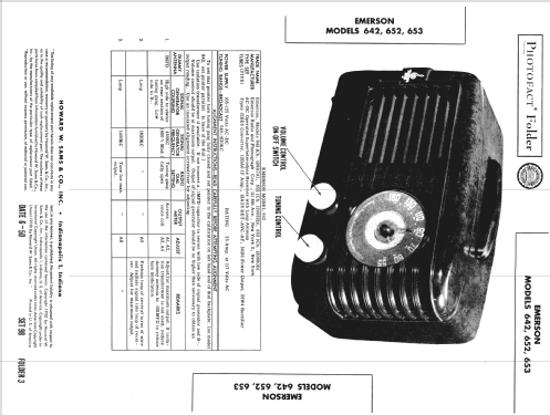 642 Ch= 120117A; Emerson Radio & (ID = 1496655) Radio