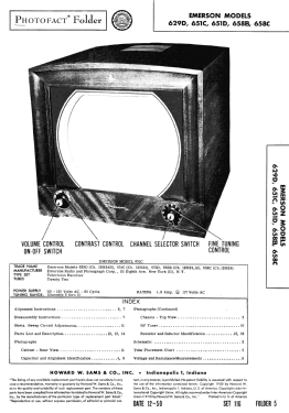 651C Ch= 120124; Emerson Radio & (ID = 2801774) Television