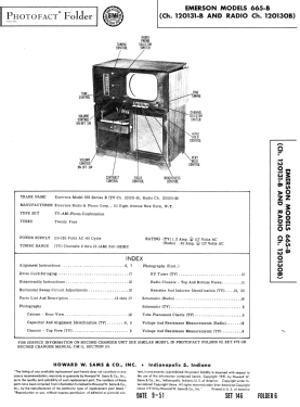 665-B Ch= 120131-B & Radio Ch= 120130B; Emerson Radio & (ID = 2959201) Television