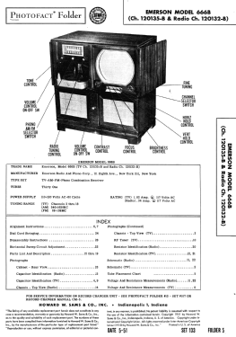 666B Ch= 120135-B & Radio Ch= 120132-B; Emerson Radio & (ID = 2919924) Television
