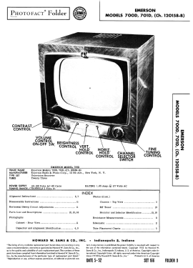 701D Ch= 120158-B; Emerson Radio & (ID = 3046230) Television