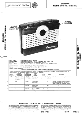 704 Ch= 120154-B; Emerson Radio & (ID = 3102207) Radio