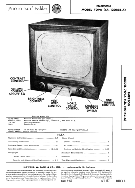 709A Ch= 120162-A; Emerson Radio & (ID = 3047368) Television