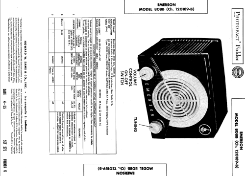 808B Ch= 120189-B; Emerson Radio & (ID = 559234) Radio