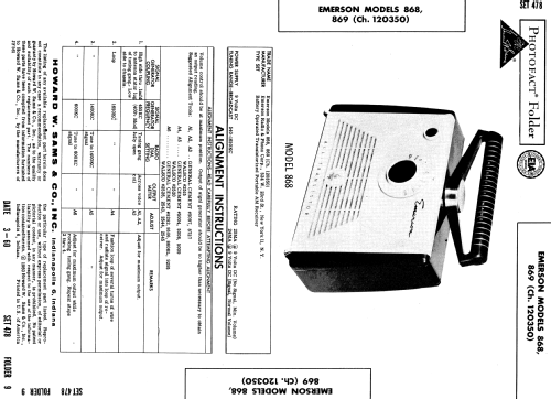 869 Ch=120350; Emerson Radio & (ID = 543811) Radio