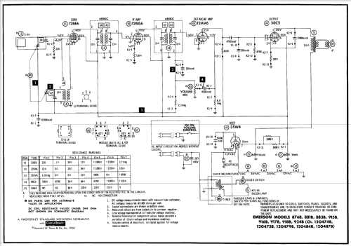 876B Ch= 120479B; Emerson Radio & (ID = 559263) Radio