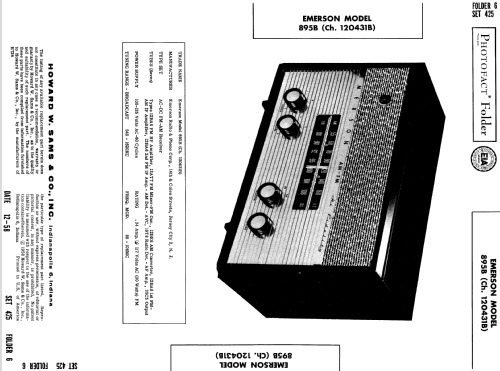 895B Ch= 120431B; Emerson Radio & (ID = 559538) Radio