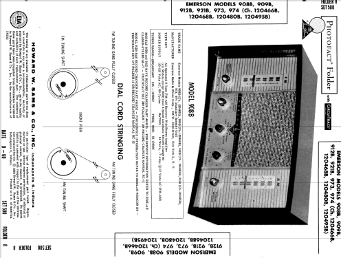 909B Ch= 120468B; Emerson Radio & (ID = 581221) Radio