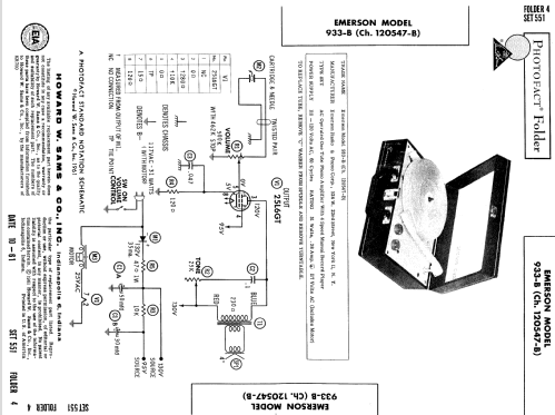 933B Ch= 120547-B; Emerson Radio & (ID = 558458) R-Player