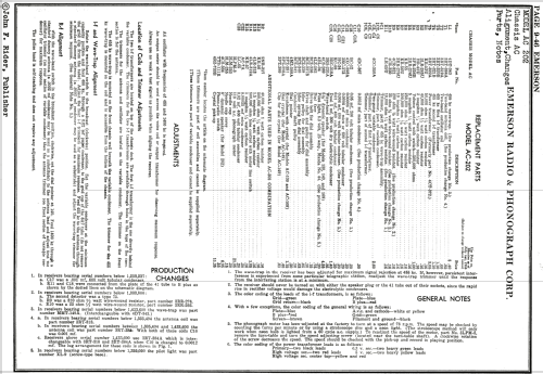 AC202 Ch= AC; Emerson Radio & (ID = 843503) Radio