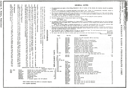 AX-212 'Bullseye' Ch= AX; Emerson Radio & (ID = 843969) Radio