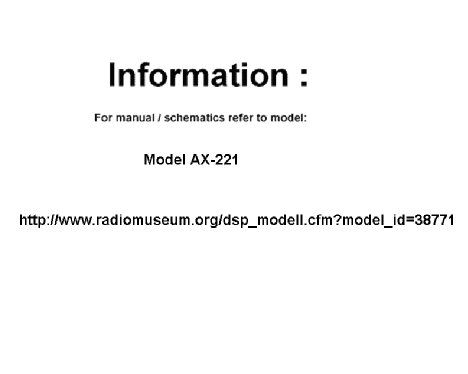 AX-222 Ch= AX; Emerson Radio & (ID = 53830) Radio