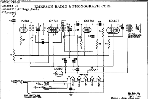 CU265 Ch= CULW; Emerson Radio & (ID = 284870) Radio